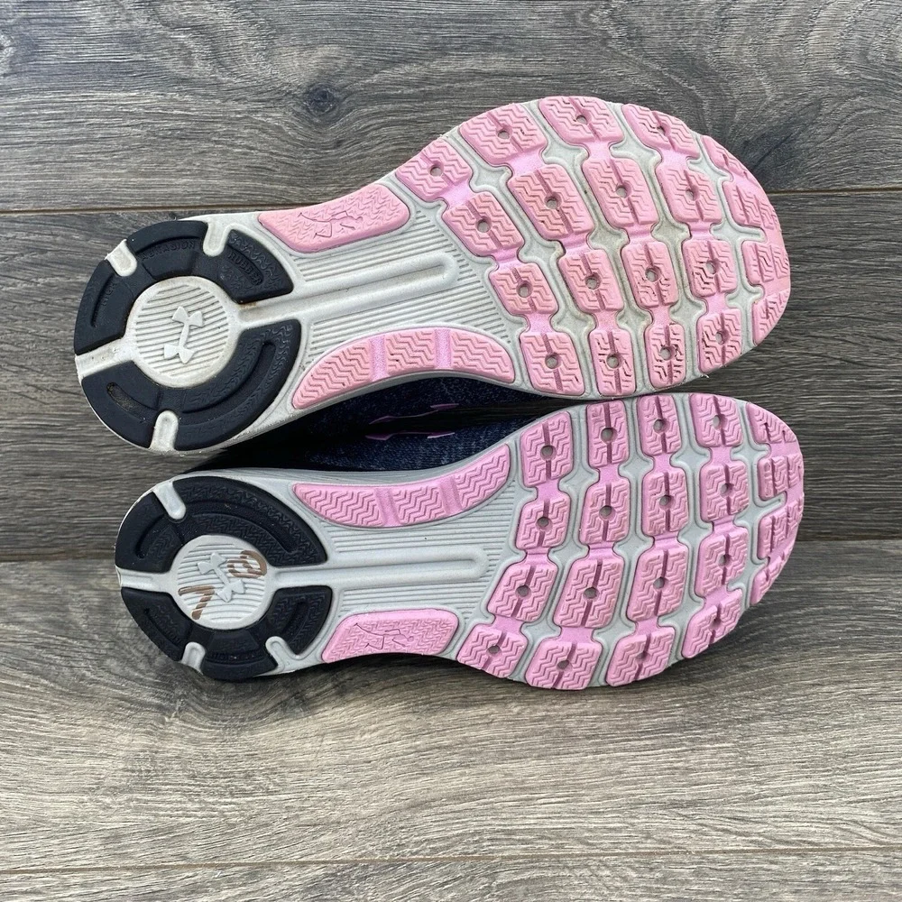 Under Armour Bandit 3 Youth Shoes Size 4 Y Blue Black‎ Pink 1295958